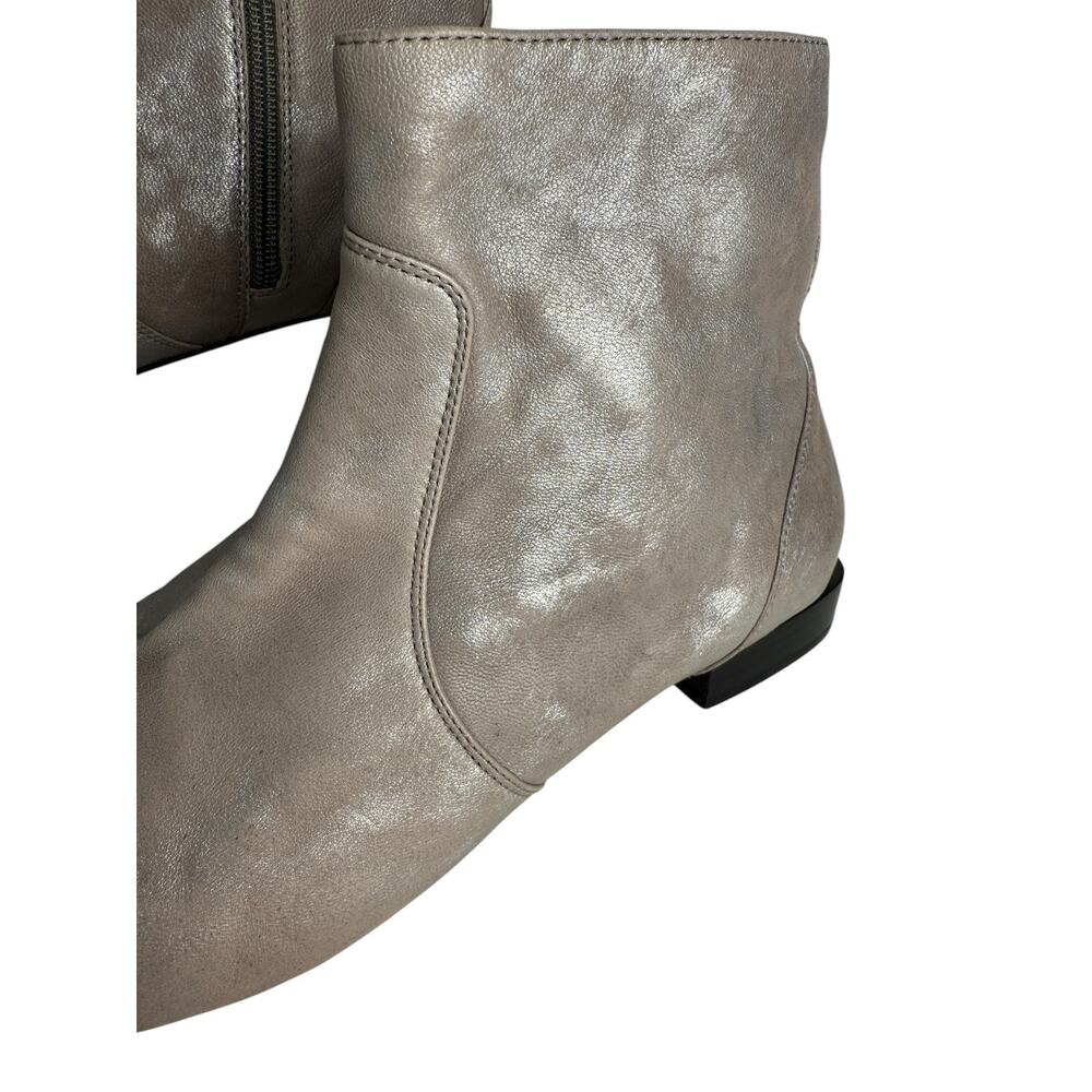 GOLO DEXI Women's Sz 10 Taupe and Silver Brushed Leather Ankle Boots NWOB - Picture 5 of 13